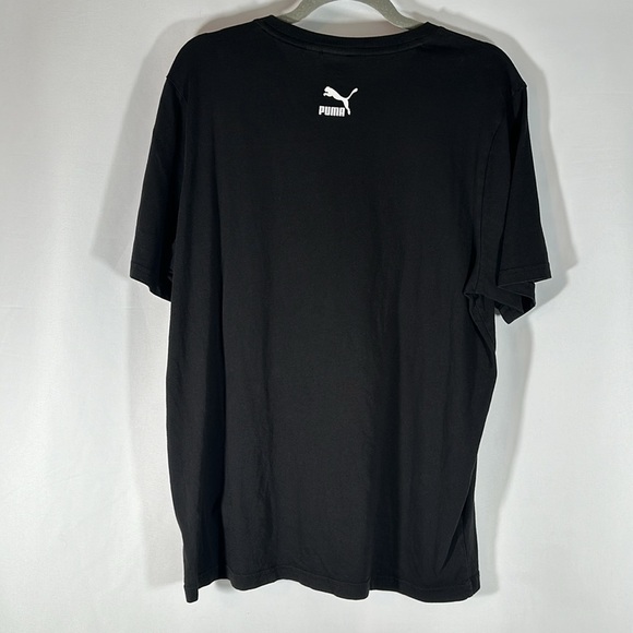 Puma Black Super Puma on Globe Rib Crew Neck T-Shirt - Picture 5 of 6